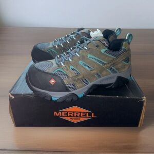 NIB Womens Merrell Moab Vertex Vent CT Pewter Comp Toe Boot 9.5 Work